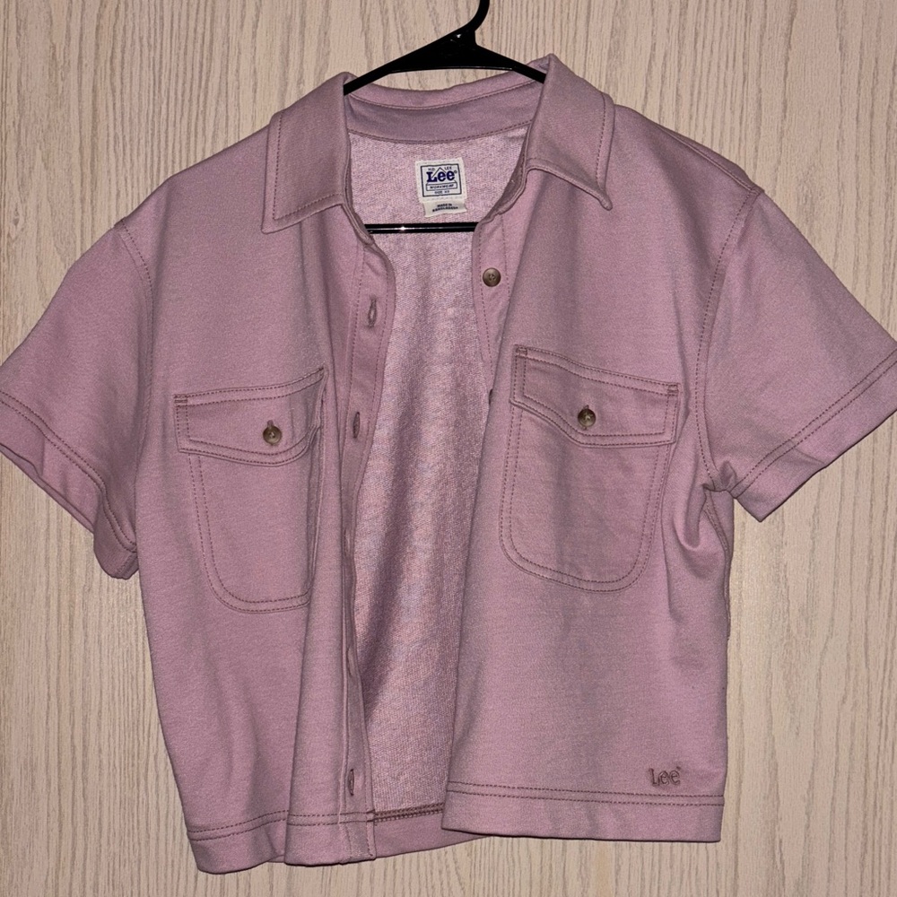 Soft Pink Button Up Overshirt